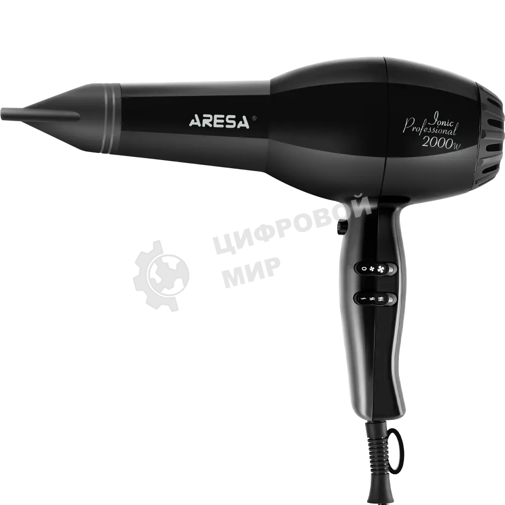 Фен Aresa AR-3229 черный, 2000 Вт, ионизация
