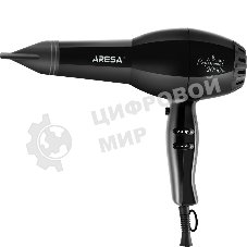 Фен Aresa AR-3229 черный, 2000 Вт, ионизация