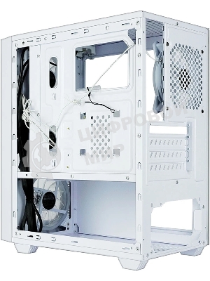 Компьютерный корпус Ginzzu CL660 mATX FAN 4*12FRGb передняя панель Решетка Белый