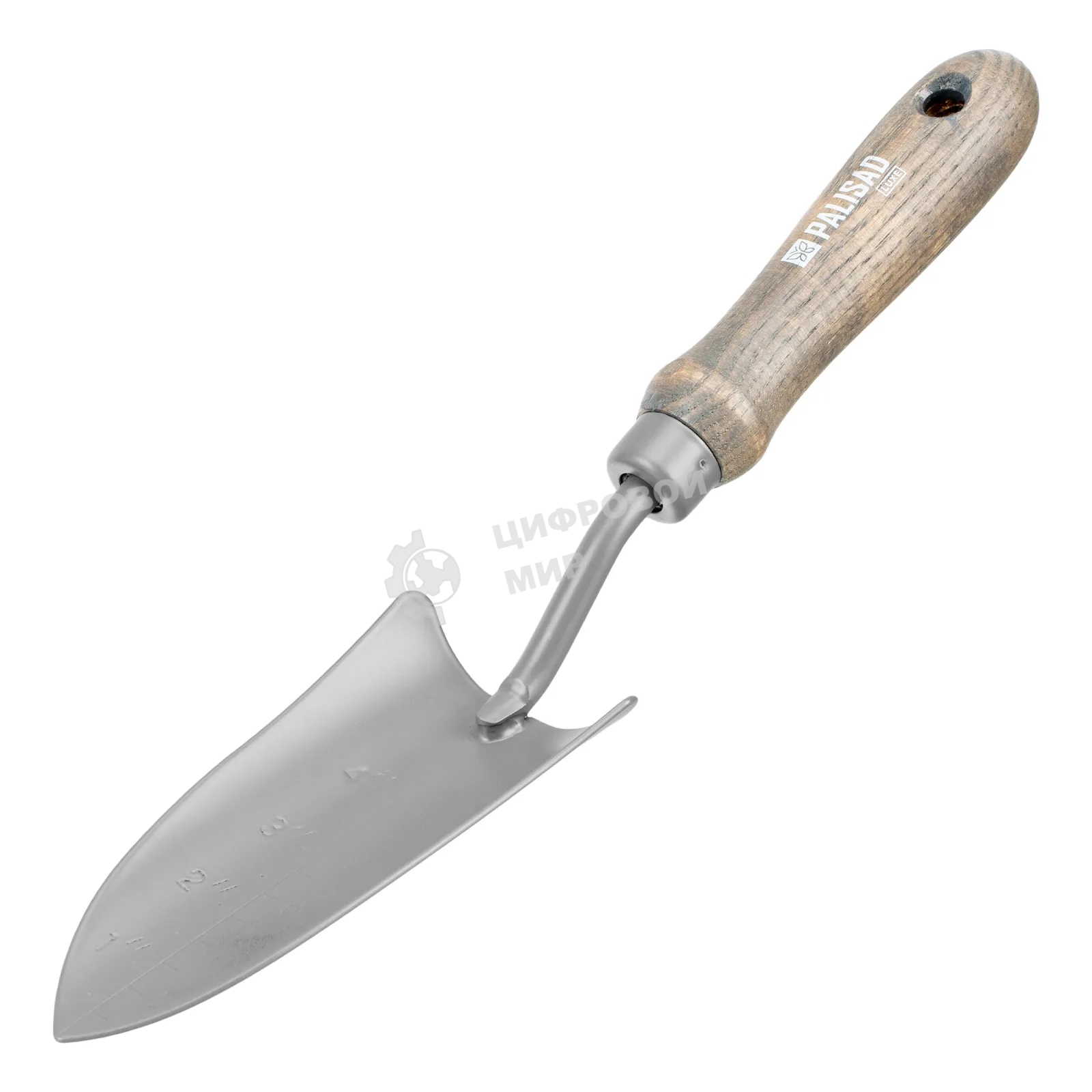 Совок посадочный узкий Palisad LUXE 70х330 мм, стальной, рукоятка из ясеня