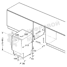 Встраиваемая посудомоечная машина KRONA AMMER 60 BI K, белый, 59.8 см, 12 компл., 57 дБ, класс A++