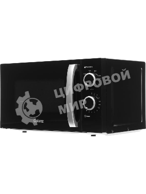 Микроволновая печь Galanz MOG-2009MB черный, 20 л, 700 Вт, переключатели - поворотный механизм