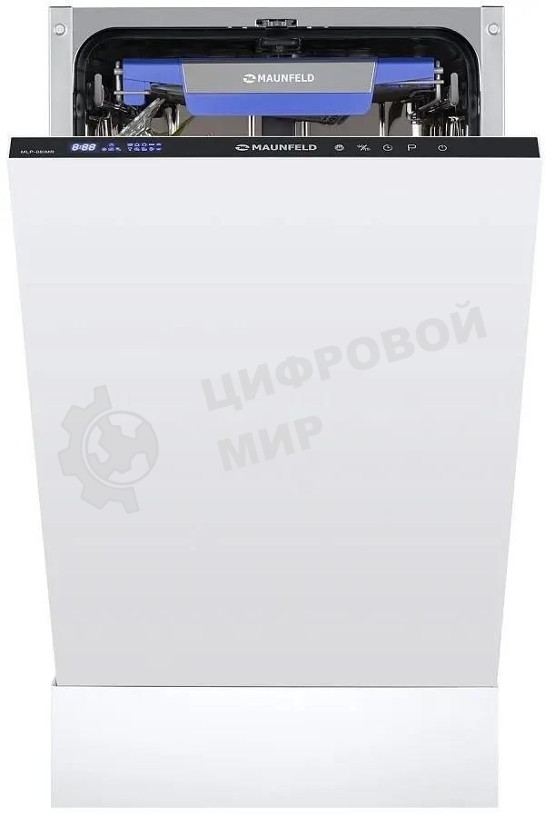 Встраиваемая посудомоечная машина Maunfeld MLP-08IMR, белый/черный, 44.5 см, 10 компл., 47 дБ, класс A++
