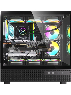 Компьютерный корпус AeroCool/Formula Crystal Z8 COSMIC черный без БП ATX 3x120мм 5x140мм 1xUSB 2.0 1xUSB 3.0 1xUSB3.1 audio bott PSU