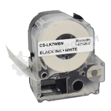 Картридж ленточный Cactus CS-LK7WBN черный шрифт, белый фон (36 мм, 9 м) для Epson LW1000P/Z700/Z900