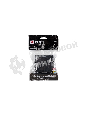 Механизм выключателя EKF EZV10-023-10 Стокгольм PROxima 2-кл. 10А, автоматические клеммы, черный