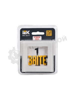 Рамка 1-мест. IEK BRITE РУ-1-2-БрВа стекло ванильный