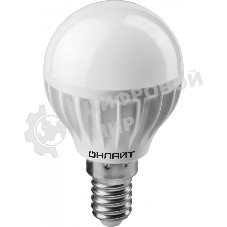 Лампа светодиодная ОНЛАЙТ 61136 OLL-G45-6-230-6.5K-E14