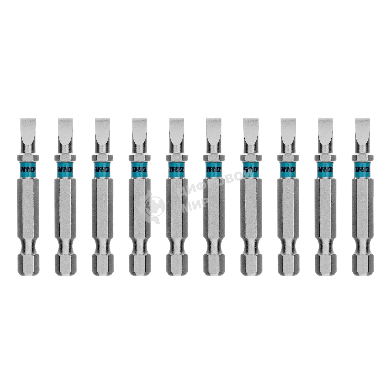 Бита Gross 113025 SL5,0х50 мм, сталь S2, шестигр., 10 шт.