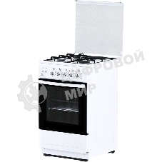 Плита комбинированная Flama L RK 23-126 белый, конфорок 3 газовых и 1 электрическая, духовка 50 л, 50 см x 85 см x 60 см