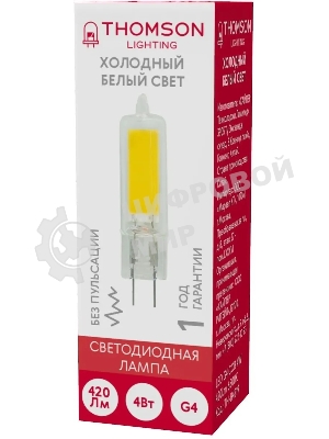 Лампа cветодиодная LED Thomson TH-B4219 G4, капсульная, 4Вт, 6500К, белый холодный, 1 шт.