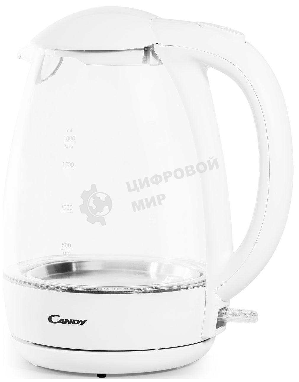 Чайник электрический Candy CK-300 1.8л. 2200Вт белый корпус: Металл/стекло/пластик