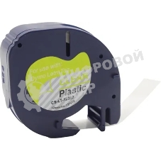 Картридж ленточный Cactus CS-LT-12267 черный шрифт, прозрачный фон (12 мм, 4 м) для Dymo Letra Tag LT-100H