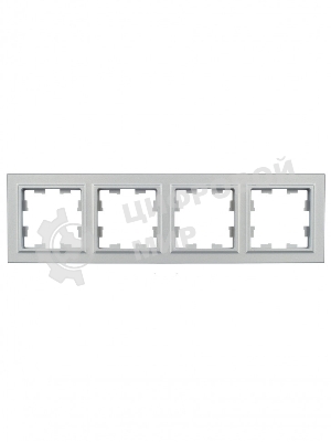 Рамка 4-местная IEK BRITE РУ-4-БрА (BR-M42-K47) алюминий