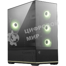 Компьютерный корпус MSI MAG Pano 110R PZ черный без БП ATX 6x120мм 7x140мм 2xUSB 3.0 1xUSB3.1 audio AirDuct bott PSU