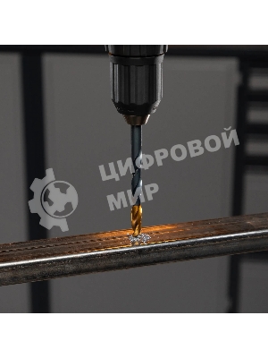 Сверло по металлу Denzel 8 мм, HSS-Tin, Golden Tip, 8 шт.