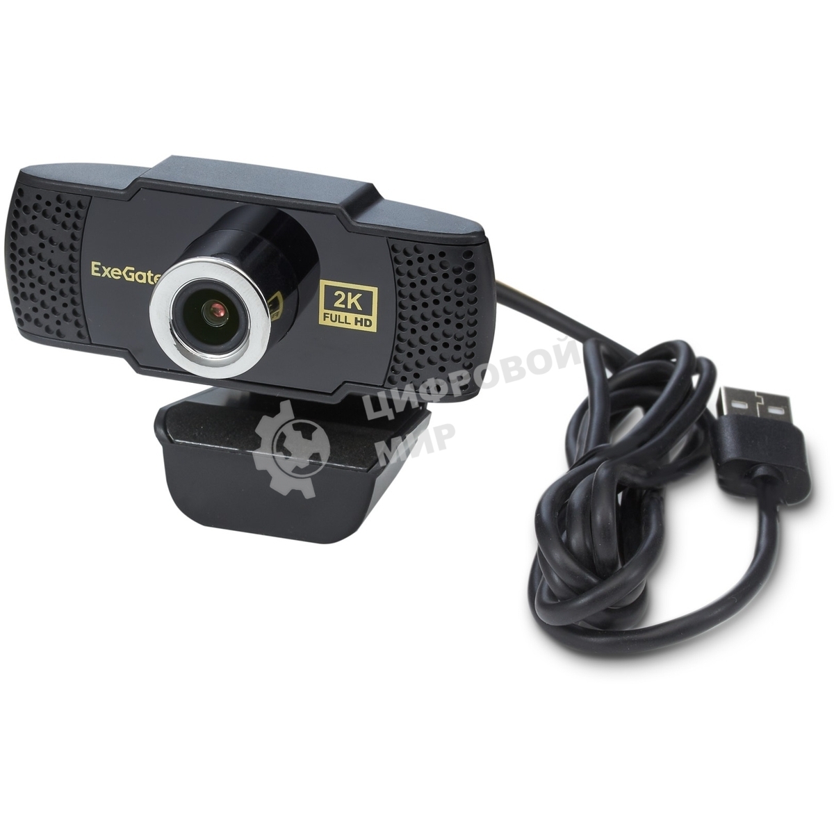 Веб-камера ExeGate BusinessPro C922 2K 2560x1440, 30 кадр/с, USB Type-A, микрофон (шумоподавление), универсальное крепление, штатив в комплекте