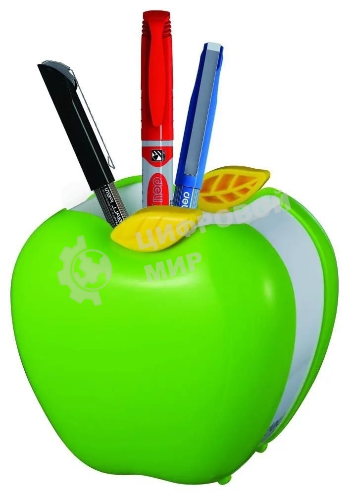 Подставка Deli E9139 Яблоко для письменных принадлежностей, ассорти, пластик