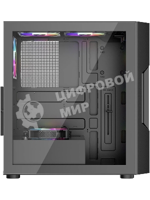 Компьютерный корпус 1STPLAYER TRILOBITE T7-P черный ATX 4x120мм LED fans T7-P-BK-4F1