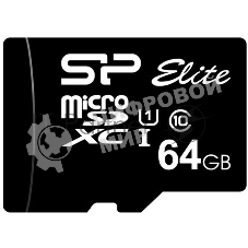 Флеш карта microSDXC 64Gb Class10 Silicon Power SP064GbSTXBV1V20 Elite w/o adapter