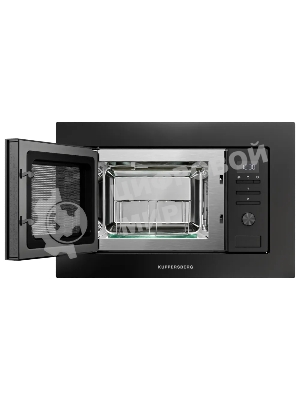 Встраиваемая микроволновая печь Kuppersberg HMW 621 B, объем 20 л, мощность 800 Вт, 5 уровней мощности, гриль, 8 автоматических программ, размораживание, кнопочное управление/утапливаемый поворотный переключатель, черный