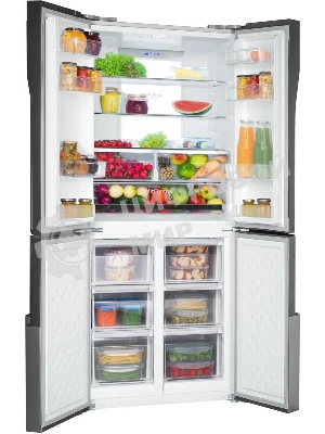 Холодильник Hansa FY418.3DFXC нержавеющая сталь трехкамерный 274/144л морозилка снизу