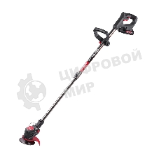 Триммер аккумуляторный Победа ТА 202, 20/21В, с 2 акб 1,5Ач и зу, макс 145мм, пластик. ножи (10шт) + мет. диск 40Т, телескоп