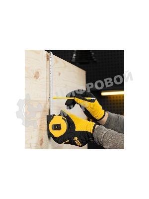 Рулетка Denzel 8м х 25мм, двухкомп. корпус, магнитный обрезиненный зацеп