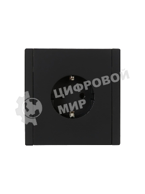 Розетка СП FORTE&PIANO FP114 16А с заземл. без защ. шторок безвинт. крепл. черный IEK FP-R11-16-1-K02