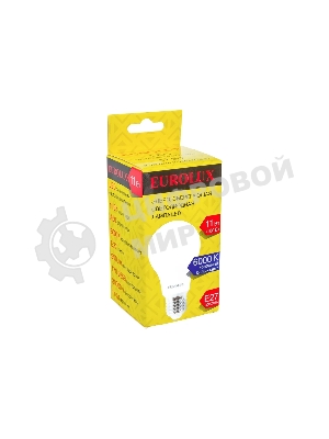 Лампа светодиодная EUROLUX LL-E-A60-11W-230-6K-E27 груша