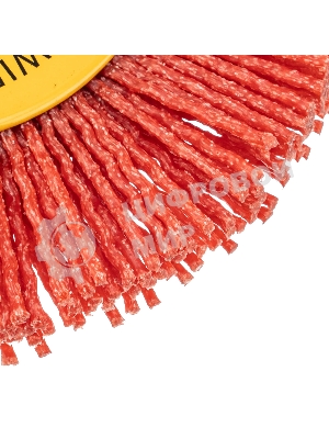 Щетка для УШМ Denzel 100 мм, плоская, нейлоновая щетина, посадка 22,2 мм