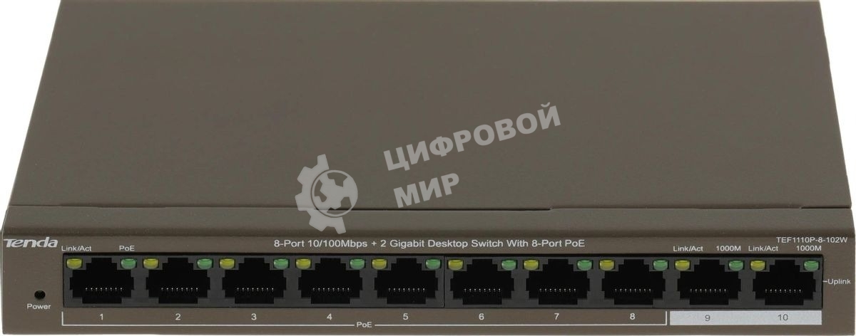 Коммутатор Tenda TEF1110P-8-102W 8PORT 100M 8POE