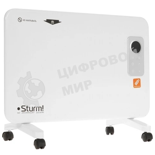 Конвектор электрический Sturm! CH1000D, белый, 1000 Вт, 15 м2, дисплей, электронный термостат