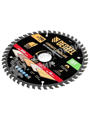 Пильный диск по ламинату Denzel ф190 х 30 мм, 48 зубьев