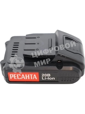 Дрель-шуруповерт Ресанта ДА-20-2ЛК, 20 В, 2 Ач, 55 Нм, щеточный