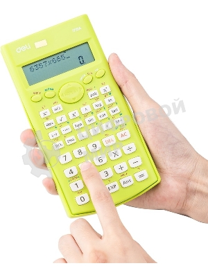 Калькулятор научный Deli E1710A/GRN зеленый 10+2-разр.