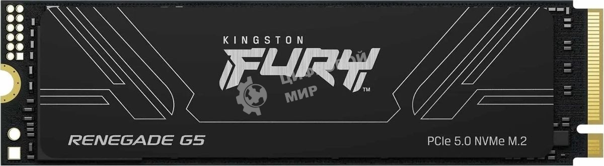 Накопитель SSD Kingston Fury Renegade, 4096Gb, M.2(22x80мм), NVMe, PCIe 5.0 x4, 3D TLC, R/W 14800/14000MB/s, IOPs 2 200 000/2 200 000, TbW 4000, DWPD 0.5 (12 мес)