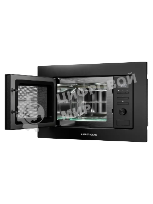 Встраиваемая микроволновая печь Kuppersberg HMW 621 B, объем 20 л, мощность 800 Вт, 5 уровней мощности, гриль, 8 автоматических программ, размораживание, кнопочное управление/утапливаемый поворотный переключатель, черный