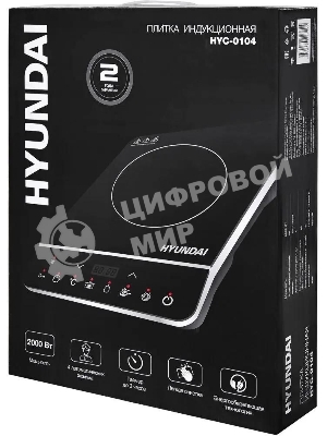 Плита настольная электрическая Hyundai HYC-0104 черный стеклокерамика (настольная)
