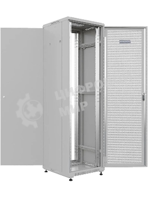 Шкаф коммутационный NTSS Премиум (NTSS-R42U6060PD) напольный 42U 600x600 мм пер. дв. перфор. металл 900 кг серый 510 мм 86 кг IP20 металл