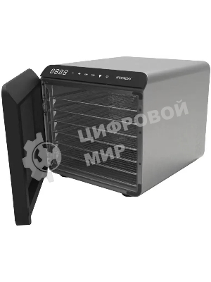 Сушка для фруктов и овощей Hyundai HYFD-8801 14под. 600Вт серебристый