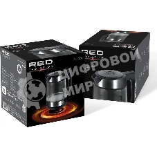 Чайник электрический Red Solution evolution RK-G20 1.7л. 2200Вт черный корпус: нерж.сталь/стекло (RK-G20)