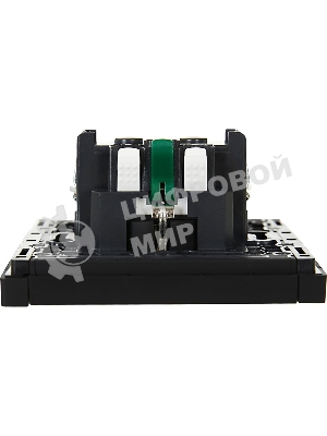 Розетка СП FORTE&PIANO FP114 16А с заземл. без защ. шторок безвинт. крепл. черный IEK FP-R11-16-1-K02