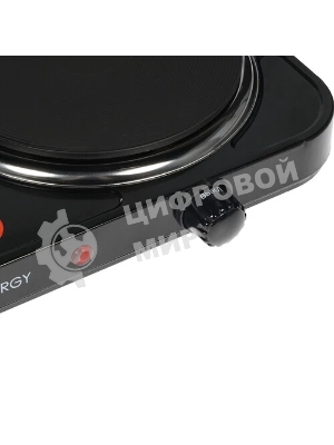 Плита настольная электрическая Energy EN-903В чёрный, 2,5 кВт, ТЭН, конфорки - 2, эмаль, поворотные переключатели