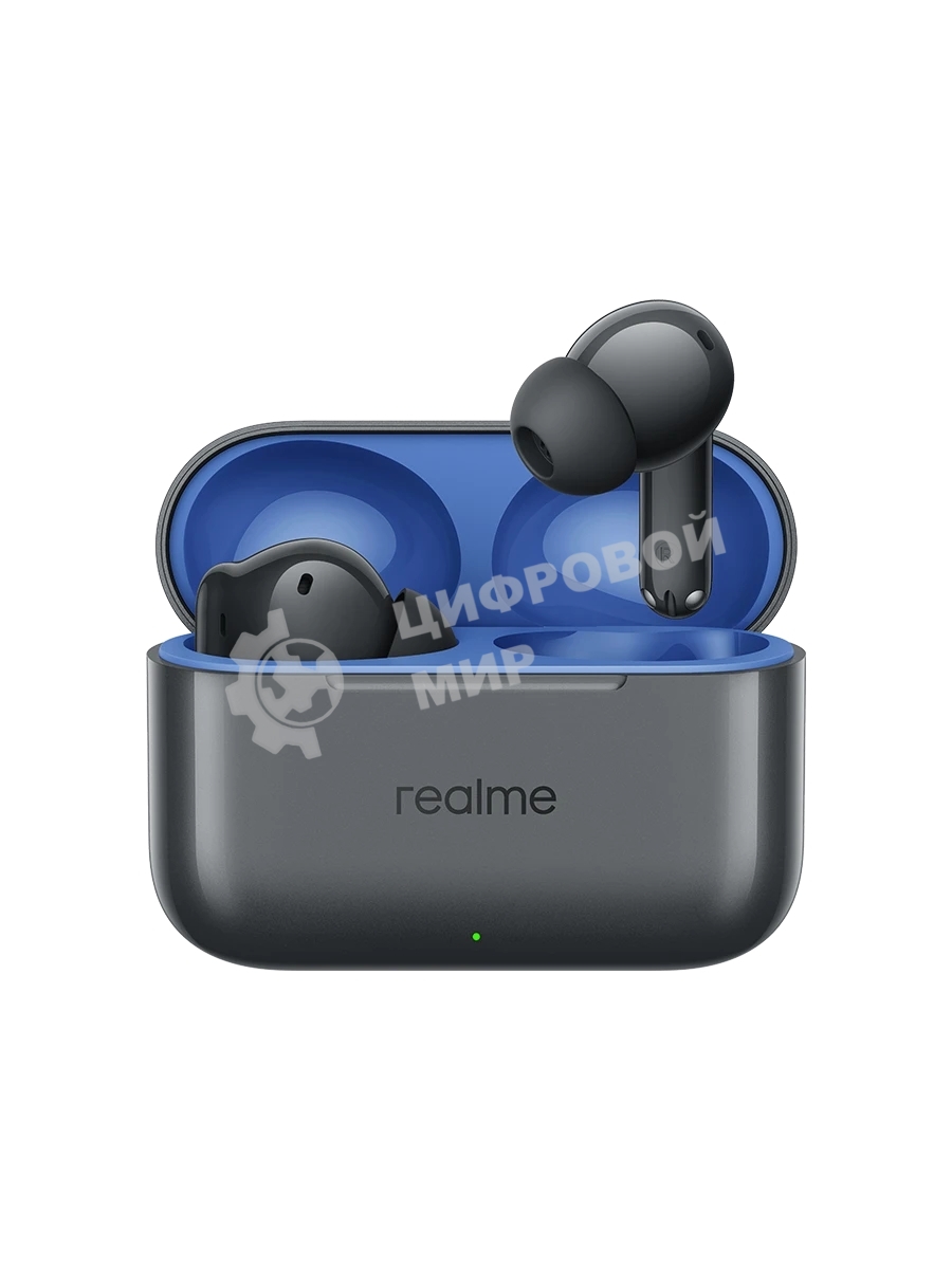 Наушники TWS Realme Buds T200 серый, внутриканальные, Bluetooth, до 28 ч