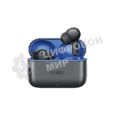 Наушники TWS Realme Buds T200 серый, внутриканальные, Bluetooth, до 28 ч