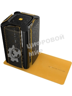 Компьютерный корпус без блока питания Geometric Future Model 2 The Ark, Mini-Tower, no fans, 3xUSB-A 3.0, 1xUSB 3.2 Type-C, mATX, mITX Black/Gold