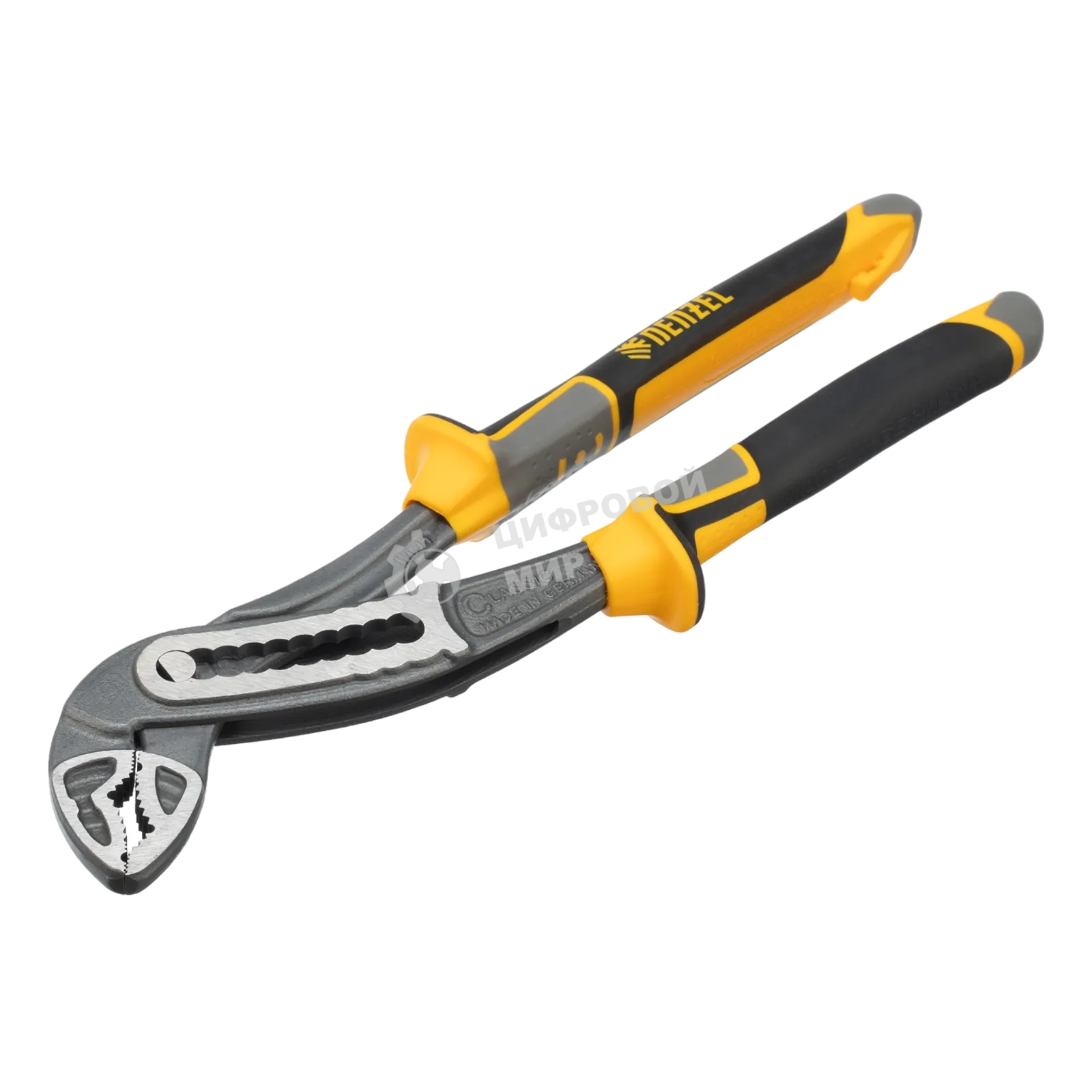 Клещи переставные Denzel трехкомпонентные рукоятки 240 мм