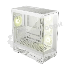 Компьютерный корпус MSI MAG PANO 130R PZ White 2xUSB 3.2 Gen 1, 1xUSB 3.2 Gen2 Type-C, 3x120мм ARGB Reverse Blade Fan, 1x120мм ARGB Fan, 1 to 3 Fan PWM Splitter, Tempered Glass Window