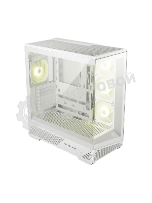 Компьютерный корпус MSI MAG PANO 130R PZ White 2xUSB 3.2 Gen 1, 1xUSB 3.2 Gen2 Type-C, 3x120мм ARGB Reverse Blade Fan, 1x120мм ARGB Fan, 1 to 3 Fan PWM Splitter, Tempered Glass Window